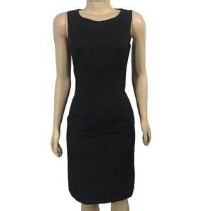 Gloria Vanderbilt Women's Dress Size 4 Black Sleeveless Casual Midi Sheath